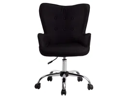 Q-connect Silla de Escritorio Mes Sina con Base Metálica, Altura Máx 960mm, Ancho 570mm, Prof. 620mm, Ruedas Premium, Color Negro