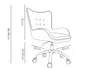 Q-connect Silla de Escritorio Mes Sina con Base Metálica, Altura Máx 960mm, Ancho 570mm, Prof. 620mm, Ruedas Premium, Color Negro