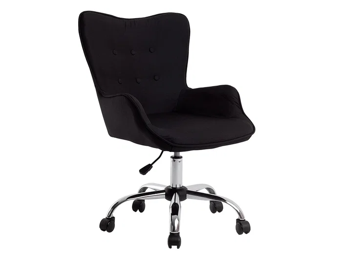 Q-connect Silla de Escritorio Mes Sina con Base Metálica, Altura Máx 960mm, Ancho 570mm, Prof. 620mm, Ruedas Premium, Color Negro Q-connect Silla de Escritorio Mes Sina con Base Metálica, Altura Máx 960mm, Ancho 570mm, Prof. 620mm, Ruedas Premium, Color Negro