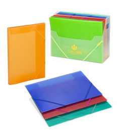 Carpeta De Gomas Y Solapas Carchivo Pp Trans. Fº Fluor Surtido (6 Col.) (Set de 6)