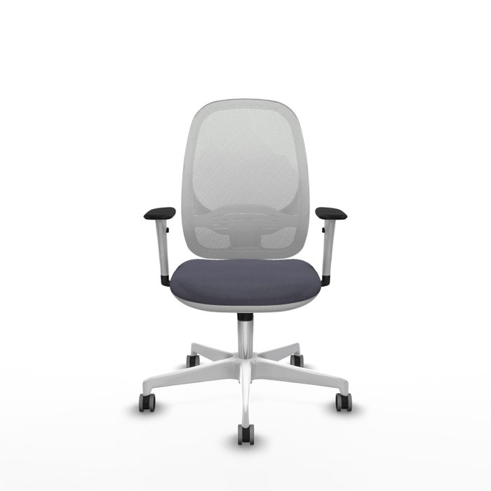 PIQUERAS Y CRESPO Silla de oficina Cilanco con mecanismo Sincro, Gris oscuro y Blanco PIQUERAS Y CRESPO Silla de oficina Cilanco con mecanismo Sincro, Gris oscuro y Blanco