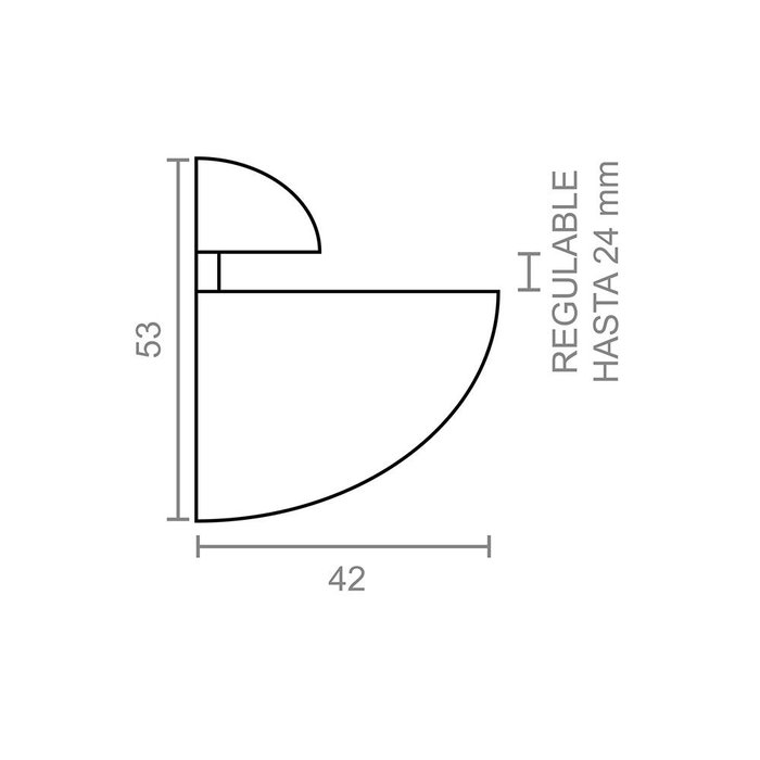 Micel Soporte Pelicano sp08 Pack 2 Unidades 42x53mm Zamak Cromo Mate