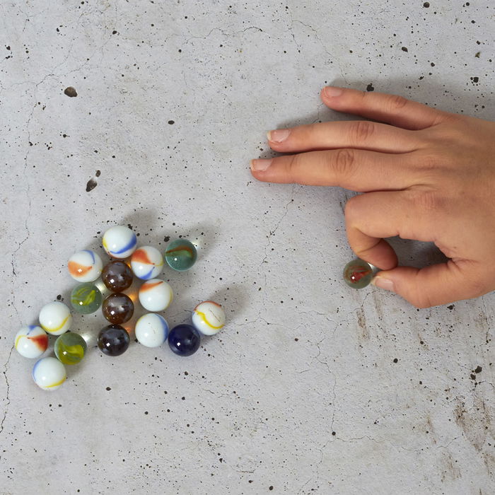 Jeux 2 momes Seche Pleure Juego de 100 Canicas de Vidrio Diámetro 16 mm con Bolsa