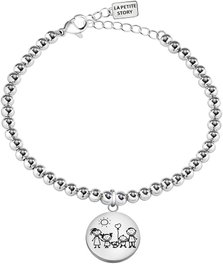 La Petite Story Pulsera de Acero Inoxidable Gris LPS05AQL06
