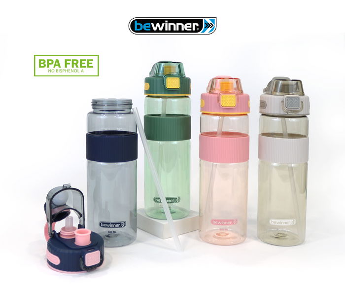 Bewinner Botella Sport Agua Transparente 900 ml (Ancho: 8.1 cm, Alto: 27.1 cm) (12 Unidades)
