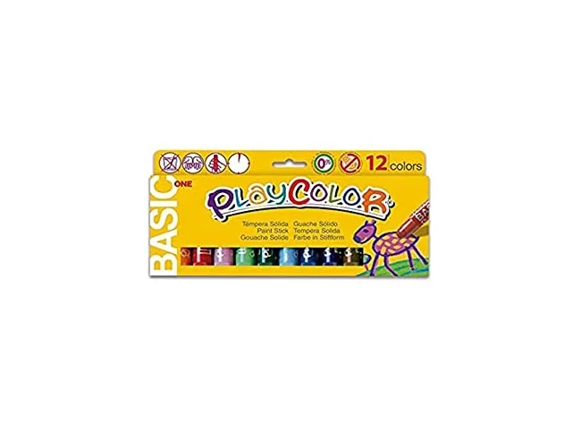 Playcolor Témperas Sólidas Basic One Estuche de 12 Colores Surtidos Playcolor Témperas Sólidas Basic One Estuche de 12 Colores Surtidos