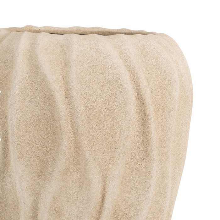 Jarrón Beige Cerámica Decoración 27 X 27 X 40 cm