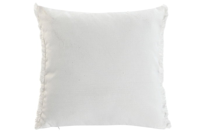 DKD Home Decor Cojines de Poliéster 45x45x8 cm, Pack de 2, Blanco y Beige