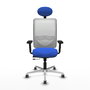 PIQUERAS Y CRESPO Silla de oficina Zulema Azul y Blanco
