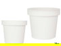 Ibergarden Maceta Plástico Blanca 14 cm Diámetro x 12.5 cm Alto (Set de 12)