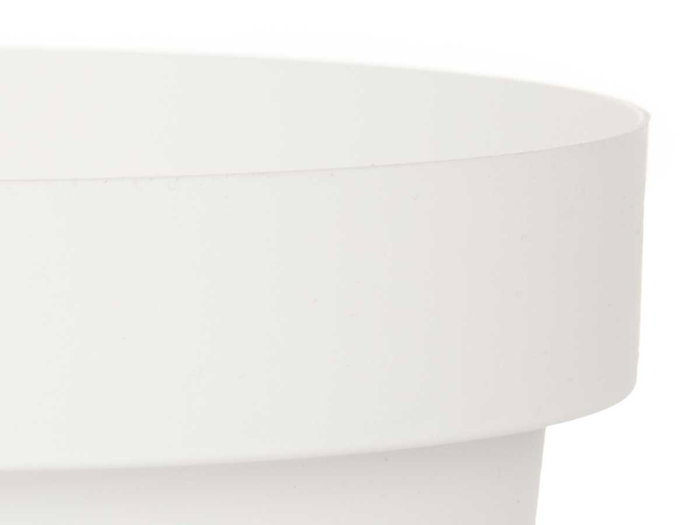 Ibergarden Maceta Plástico Blanca 14 cm Diámetro x 12.5 cm Alto (Set de 12)