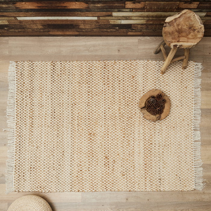 Home Deco Factory Alfombra de Yute Natural, 120x170 cm, para Salón o Dormitorio