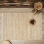 Home Deco Factory Alfombra de Yute Natural, 120x170 cm, para Salón o Dormitorio