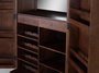 GINER Y COLOMER Mueble Bar de Madera de Mango y Metal 179 cm Alto, 2 Puertas, Color Cerezo