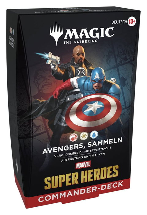 Wizards of the Coast Magic the Gathering Marvel Super Heroes Commander Decks Caja (4) alemán