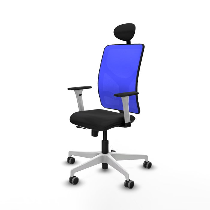 PIQUERAS Y CRESPO Silla de oficina Motilla con mecanismo Sincro/Traslack Azul y Negro