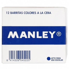 Manley Estuche de 12 Ceras 60 mm Rojo Clásico