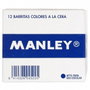 Manley Estuche de 12 Ceras 60mm Rojo Clásico