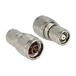 DeLOCK 88857 Adaptador N Stecker a RP-TNC Stecker Plata
