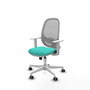 PIQUERAS Y CRESPO Silla de oficina Cilanco con mecanismo Sincro/Traslack Turquesa y Gris