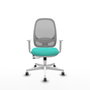 PIQUERAS Y CRESPO Silla de oficina Cilanco con mecanismo Sincro/Traslack Turquesa y Gris
