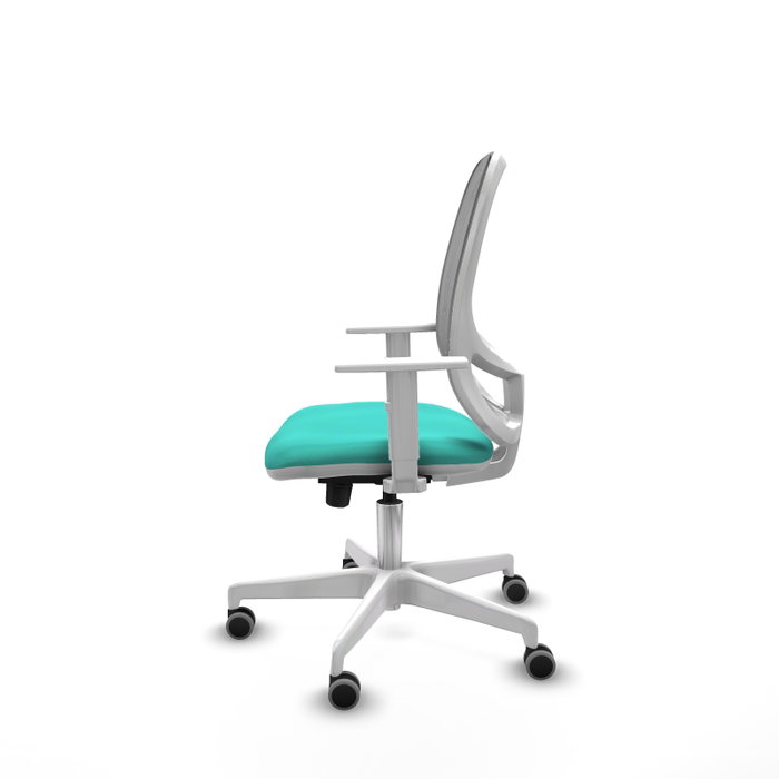 PIQUERAS Y CRESPO Silla de oficina Cilanco con mecanismo Sincro/Traslack Turquesa y Gris