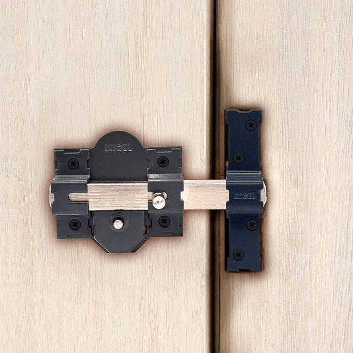 Micel Cerrojo de seguridad de sobreponer modelo Crr12 de acero con acabado gris Micel Cerrojo de seguridad de sobreponer modelo Crr12 de acero con acabado gris