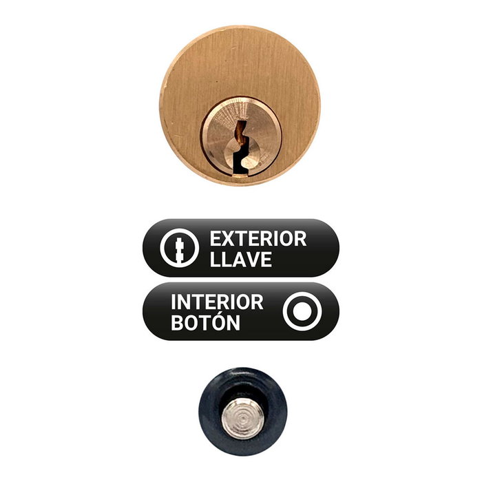 Micel Cerrojo de seguridad de sobreponer modelo Crr12 de acero con acabado gris Micel Cerrojo de seguridad de sobreponer modelo Crr12 de acero con acabado gris
