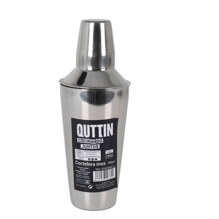 Coctelera Quttin Acero Inoxidable 750 ml ø 9,2 x 25,6 cm (12 Unidades) Coctelera Quttin Acero Inoxidable 750 ml ø 9,2 x 25,6 cm (12 Unidades)