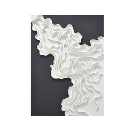 DKD Home Decor Cuadro Lienzo Papel Maché 100x5x140 Moderno 3D Azul y Blanco