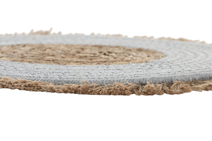 DKD Home Decor Individuales Blancos Naturales de Algodón y Poliéster Hechos a Mano 38 x 38 cm (12 Unidades)