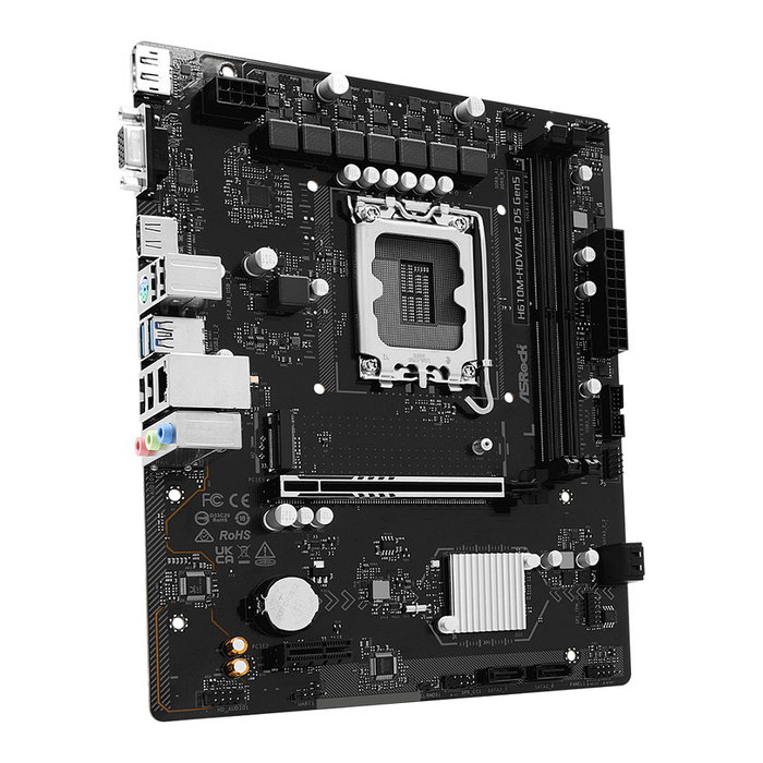 ASRock H610M-HDV/M.2 D5 Gen5 LGA 1700 mATX - Placa Base Intel H610, Compatible con Intel Core 12th-14th Gen, 2x DDR5, M.2, PCIe 5.0, Retail ASRock H610M-HDV/M.2 D5 Gen5 LGA 1700 mATX - Placa Base Intel H610, Compatible con Intel Core 12th-14th Gen, 2x DDR5, M.2, PCIe 5.0, Retail
