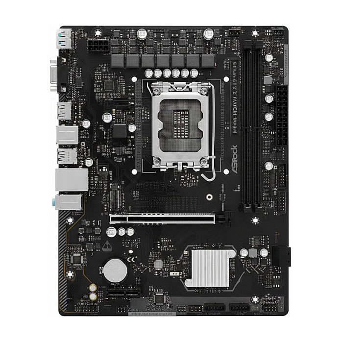ASRock H610M-HDV/M.2 D5 Gen5 LGA 1700 mATX - Placa Base Intel H610, Compatible con Intel Core 12th-14th Gen, 2x DDR5, M.2, PCIe 5.0, Retail ASRock H610M-HDV/M.2 D5 Gen5 LGA 1700 mATX - Placa Base Intel H610, Compatible con Intel Core 12th-14th Gen, 2x DDR5, M.2, PCIe 5.0, Retail