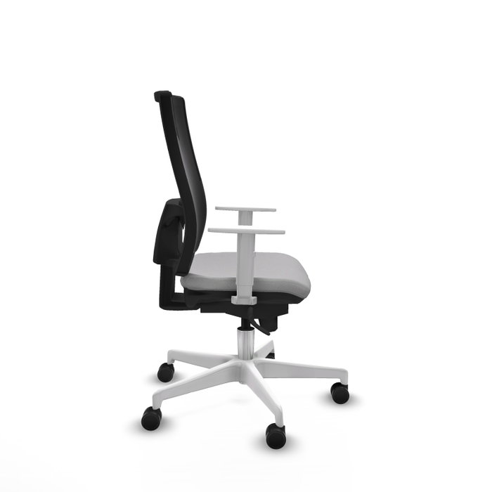 PIQUERAS Y CRESPO Silla de oficina Horna con mecanismo Sincro, Gris claro y Negro