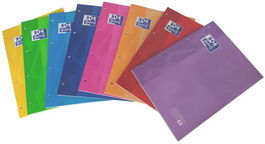 Recambio Oxford School Color 1 Encolado A4+ 80H 90Gr 4 Taladros Cuadric.5X5 Surtido (8 Col.) (1 Color De Recuadro) (Set de 30)