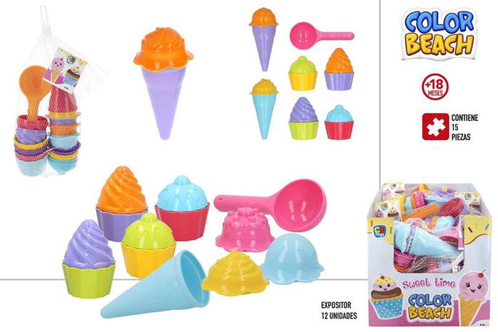 Color Baby Set de 15 Moldes de Playa para Helados y Cupcakes Surtidos Color Baby Set de 15 Moldes de Playa para Helados y Cupcakes Surtidos