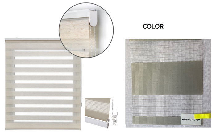 DKD Home Decor Estor DIA-NOCHE Gris 80x190 cm