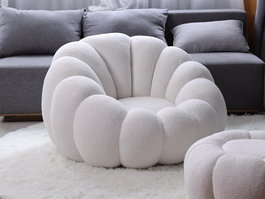 DKD Home Decor Sillón Moderno Blanco 97 x 62 x 98 cm Giratorio
