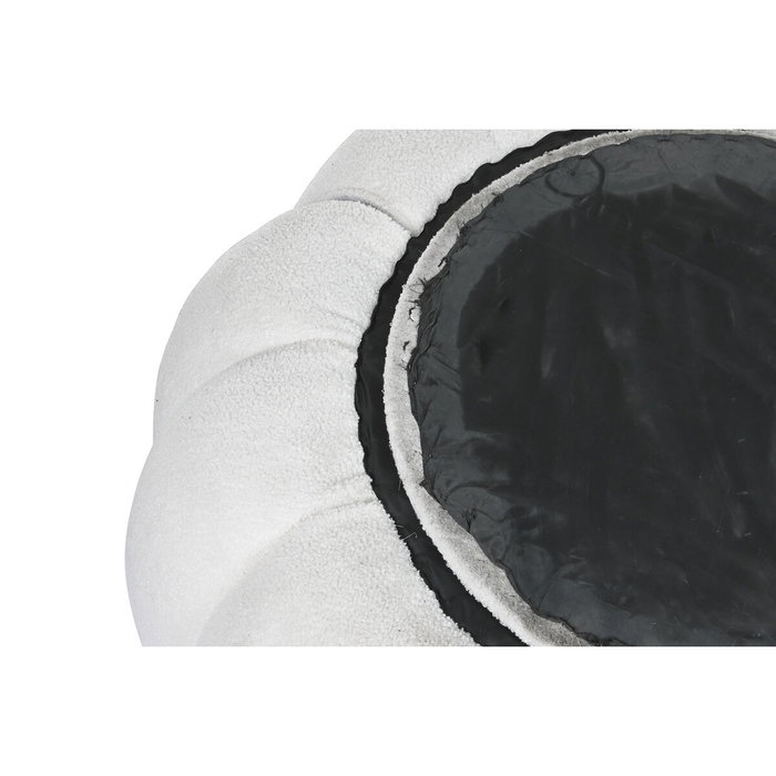 DKD Home Decor Sillón Giratorio Borreguito Blanco