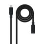 Nanocable Cable USB-C 3.2 Gen2x2 100 W Prolongador Macho a Hembra 1,5 m