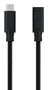 Nanocable 10.01.4501-L150 - Cable USB-C Macho a Hembra 3.2 Gen 2x2 20Gbps 100W para Carga y 4K/60Hz, 1.5 Metros, Negro, Prolongador