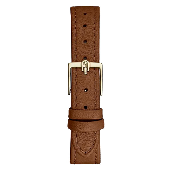 Furla WW00002002L2 con correa de cuero marrón y caja dorada