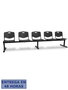 Piqueras Y Crespo Bancada Iso Plastic 5 plazas PVC Negro
