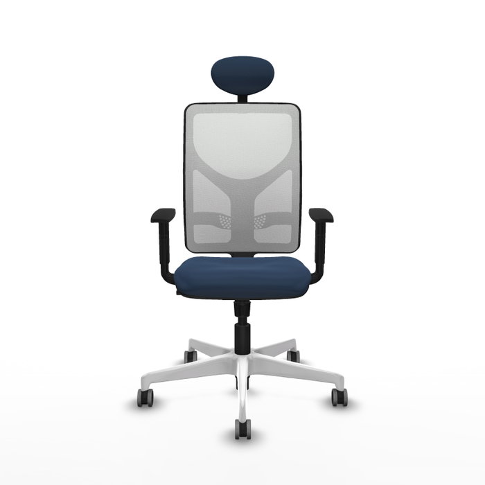 PIQUERAS Y CRESPO Silla de oficina Motilla con Mecanismo Sincro Azul Marino y Blanco PIQUERAS Y CRESPO Silla de oficina Motilla con Mecanismo Sincro Azul Marino y Blanco