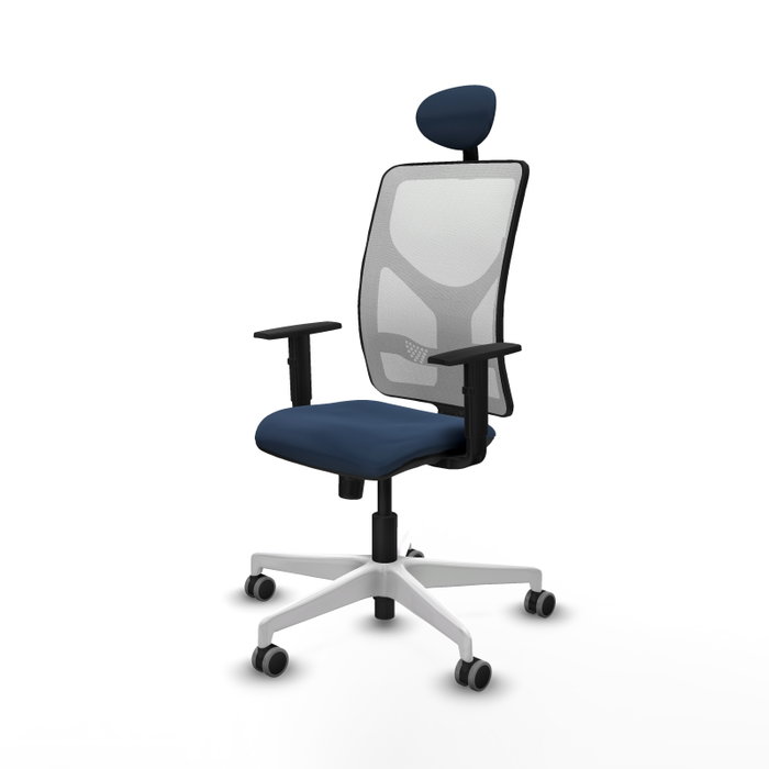 PIQUERAS Y CRESPO Silla de oficina Motilla con Mecanismo Sincro Azul Marino y Blanco PIQUERAS Y CRESPO Silla de oficina Motilla con Mecanismo Sincro Azul Marino y Blanco