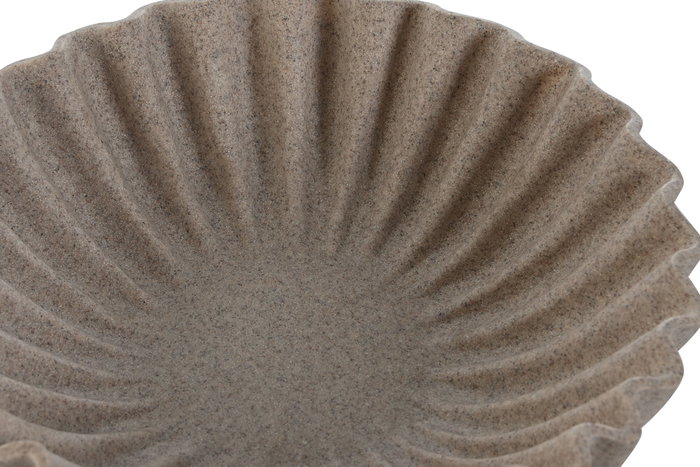 DKD Home Decor Centro de Mesa de Resina Símil Piedra Beige 28x28x8,5 cm