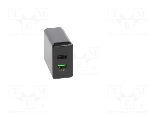 GOOBAY Cargador de red con 2 puertos USB y Quick Charge 3.0