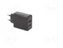 GOOBAY Cargador de red con 2 puertos USB y Quick Charge 3.0