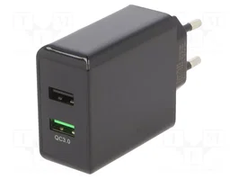 GOOBAY Cargador de red con 2 puertos USB y Quick Charge 3.0