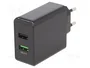 GOOBAY Cargador de red con 2 puertos USB y Quick Charge 3.0